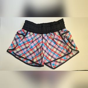 Lululemon Athletica Seawheeze Colourful Plaid Lined Tracker Shorts
